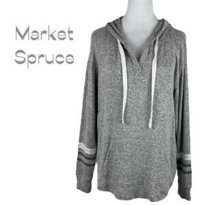 Market & Spruce Gray GorpCore  Americana Lightweight Hooded Jacket Size M